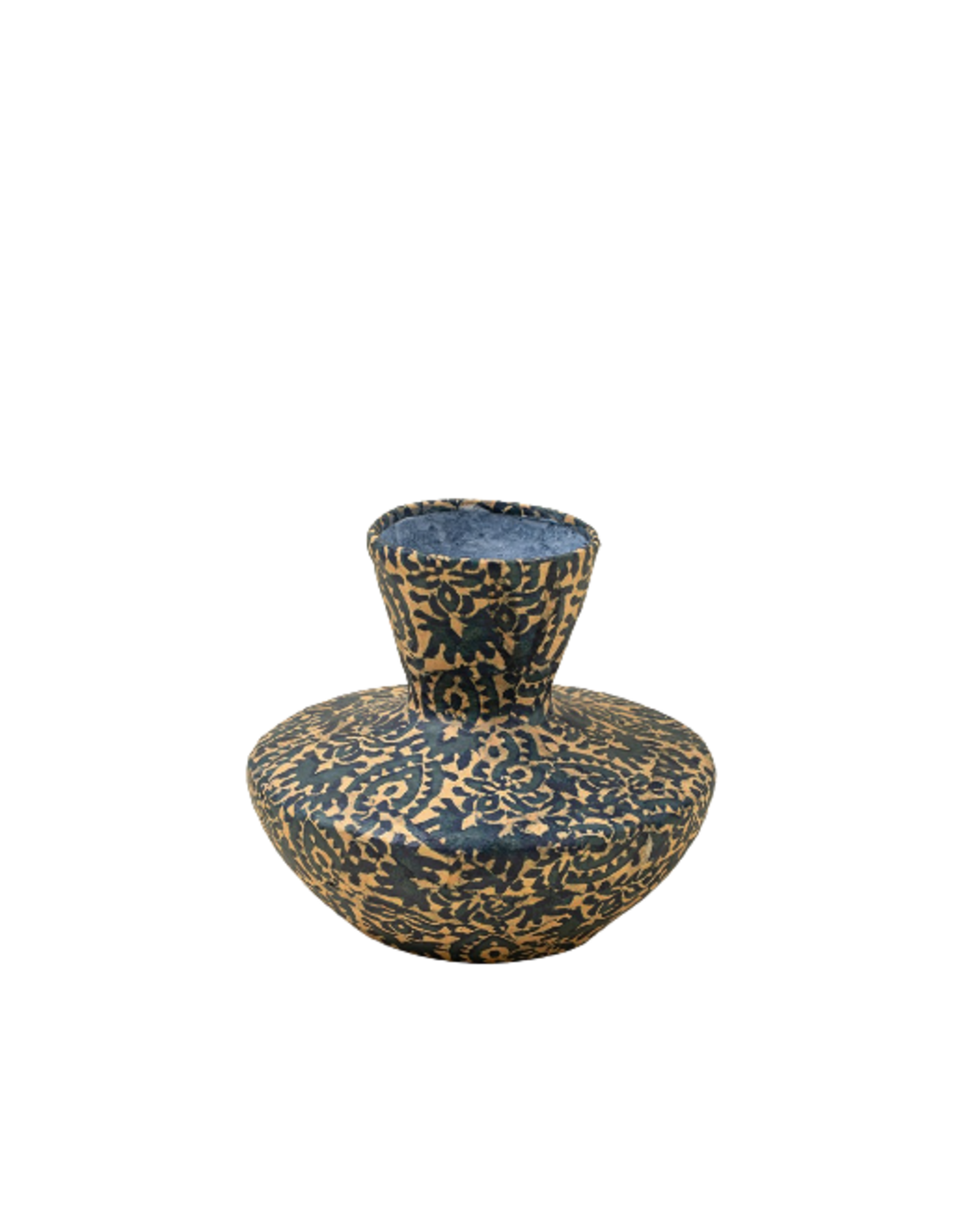 Patterned Paper Mache Vase