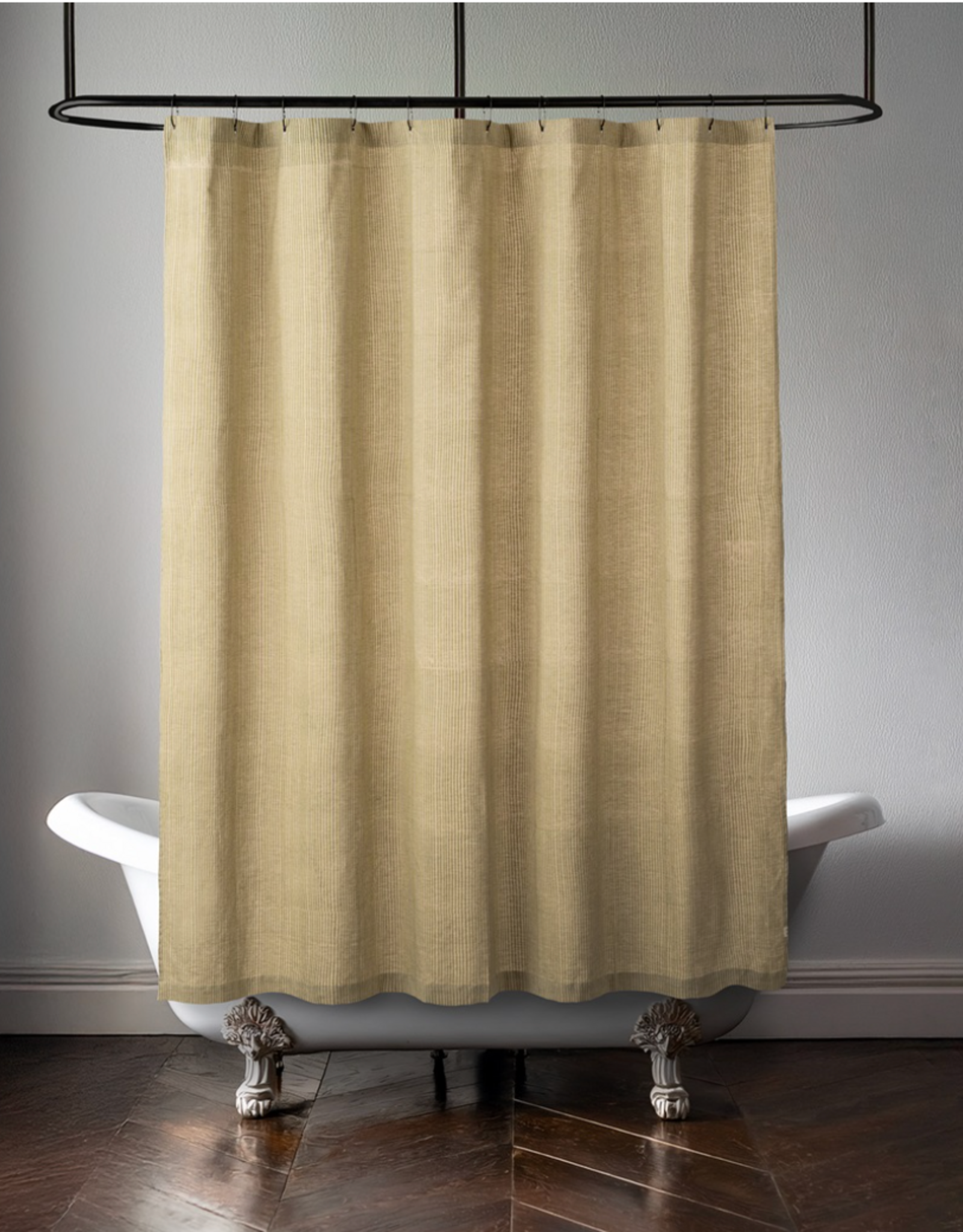 Stripe Block Print Shower Curtain, 72x72