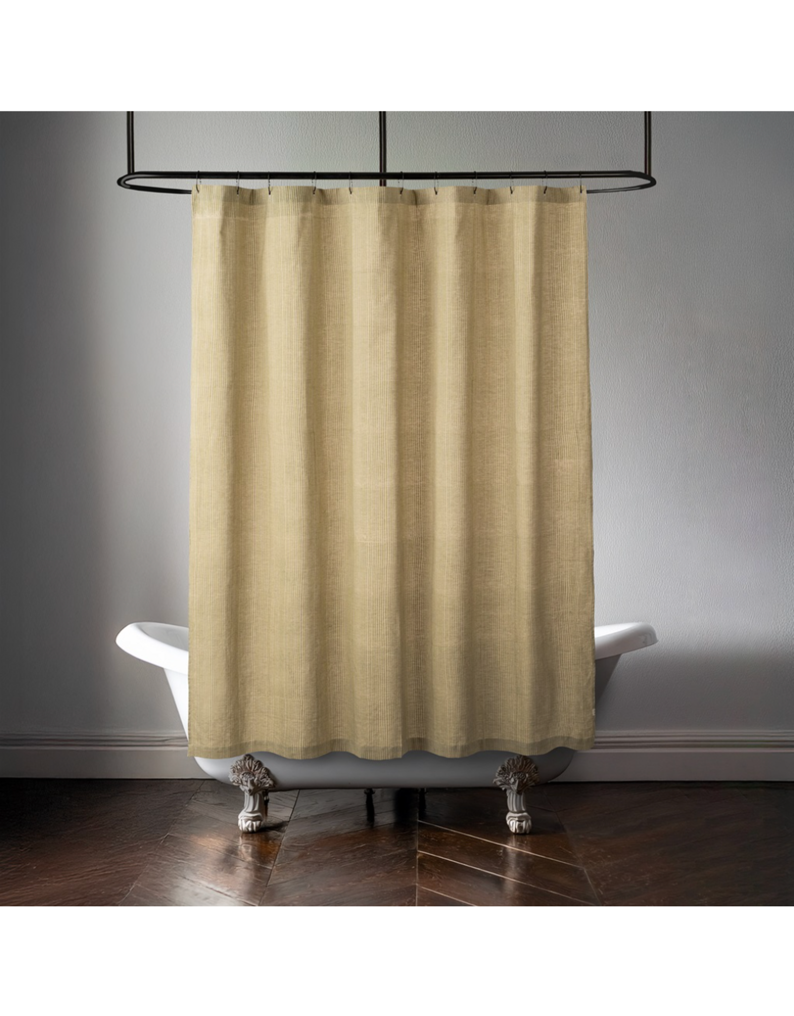 Stripe Block Print Shower Curtain, 72x72