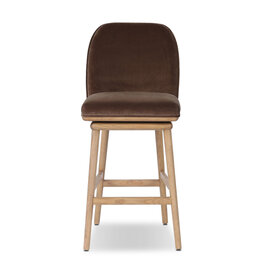 Camden Swivel Counter Stool in Surrey Mink