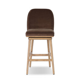 Camden Swivel Counter Stool in Surrey Mink
