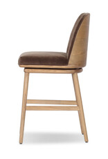 Camden Swivel Counter Stool in Surrey Mink