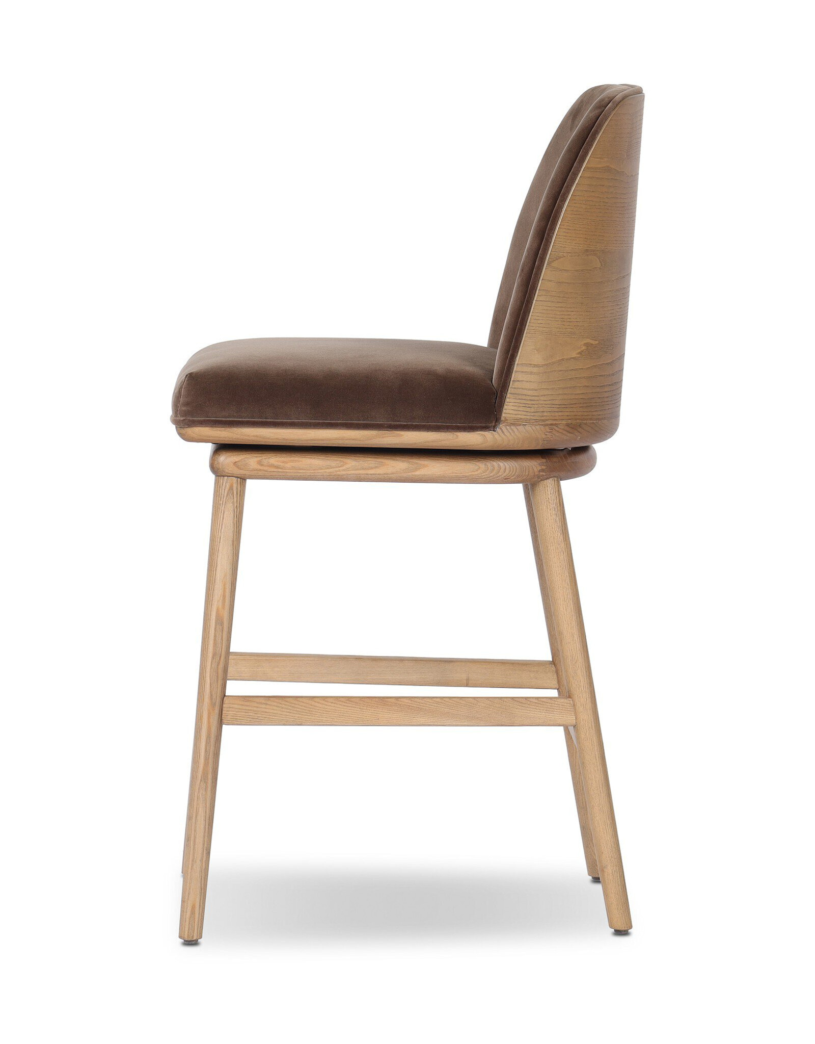 Camden Swivel Counter Stool in Surrey Mink