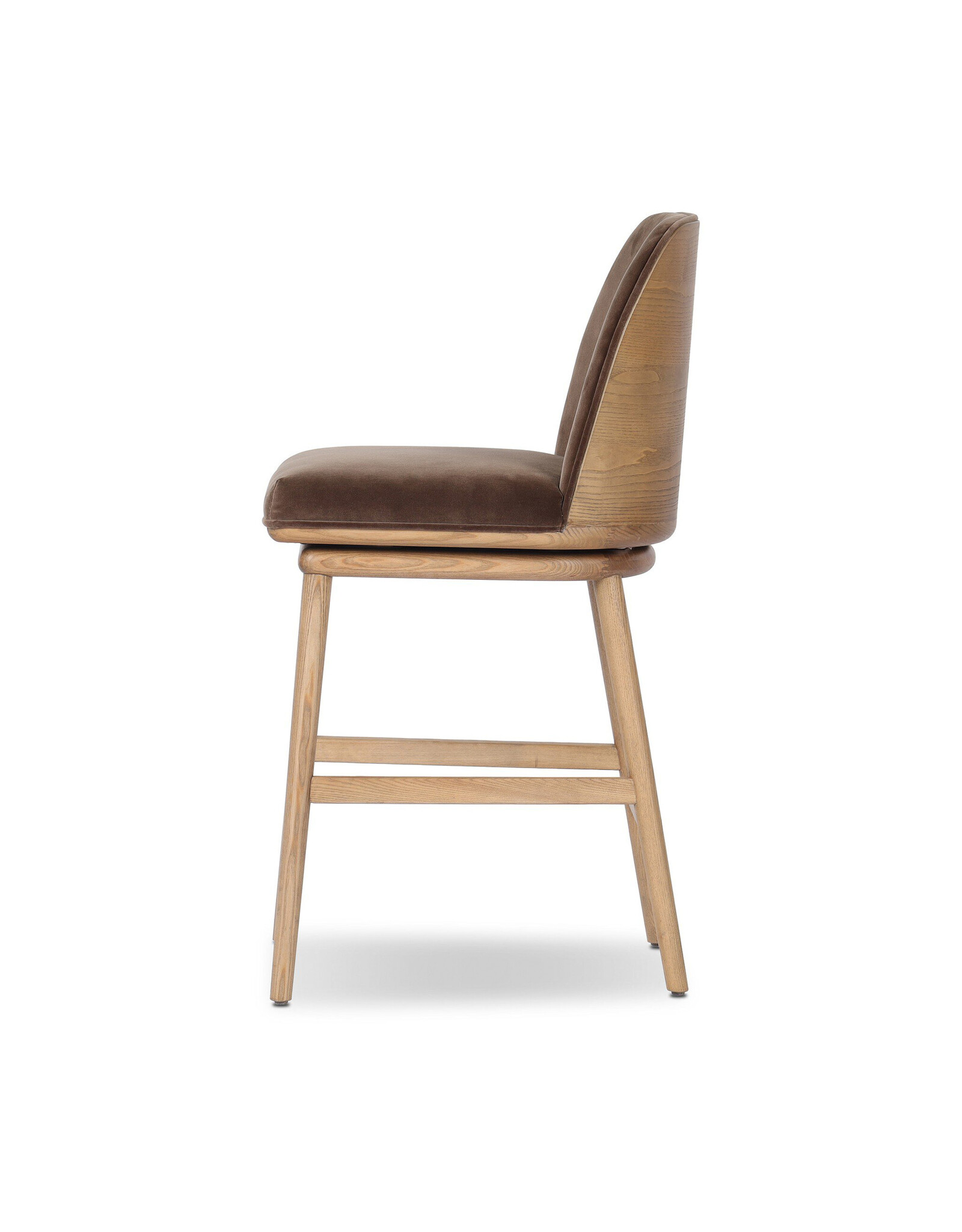 Camden Swivel Counter Stool in Surrey Mink