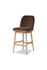 Camden Swivel Counter Stool in Surrey Mink