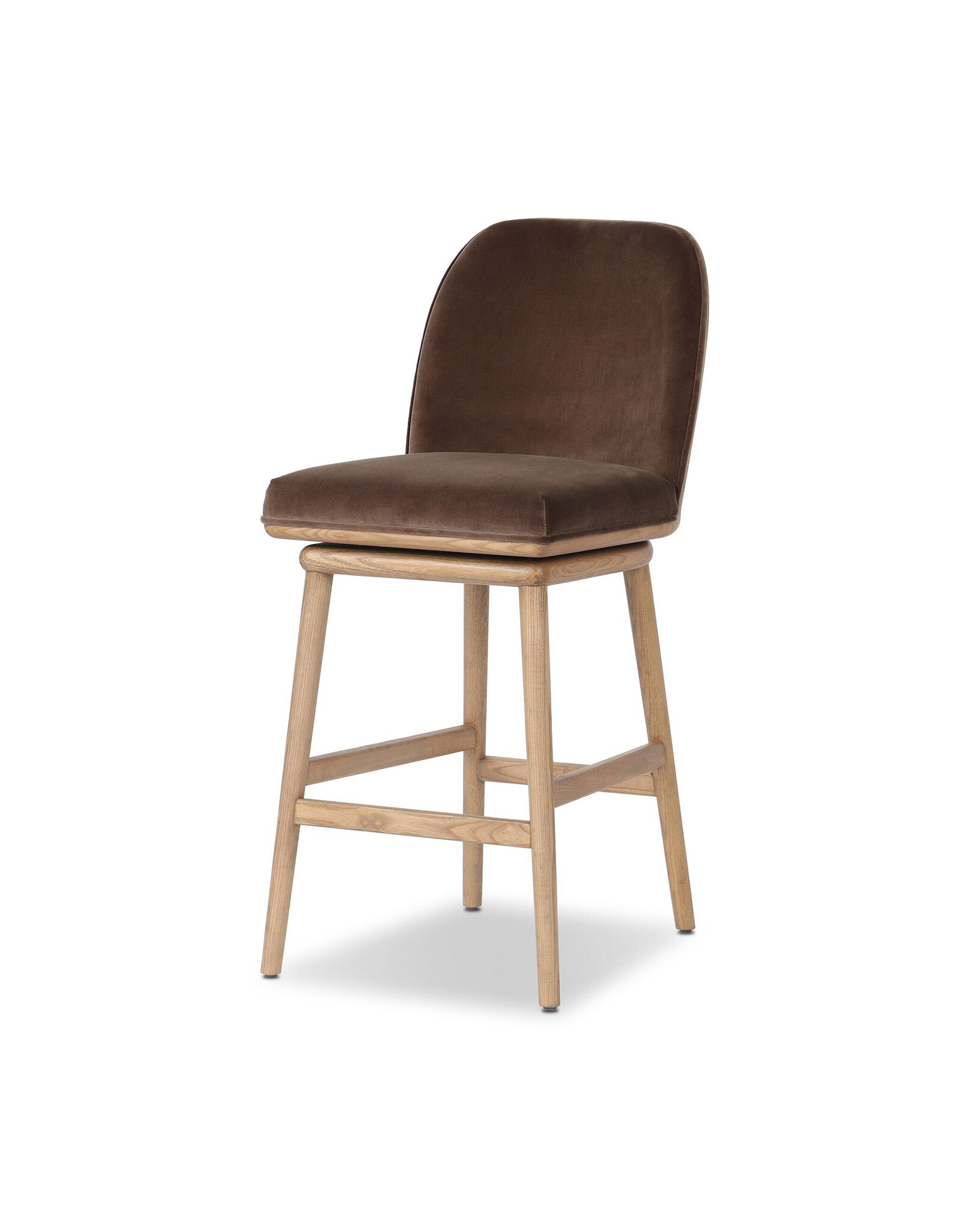Camden Swivel Counter Stool in Surrey Mink