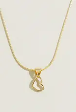 Serpentine Chain + Hollow Heart Charm