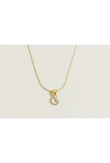 Serpentine Chain + Hollow Heart Charm