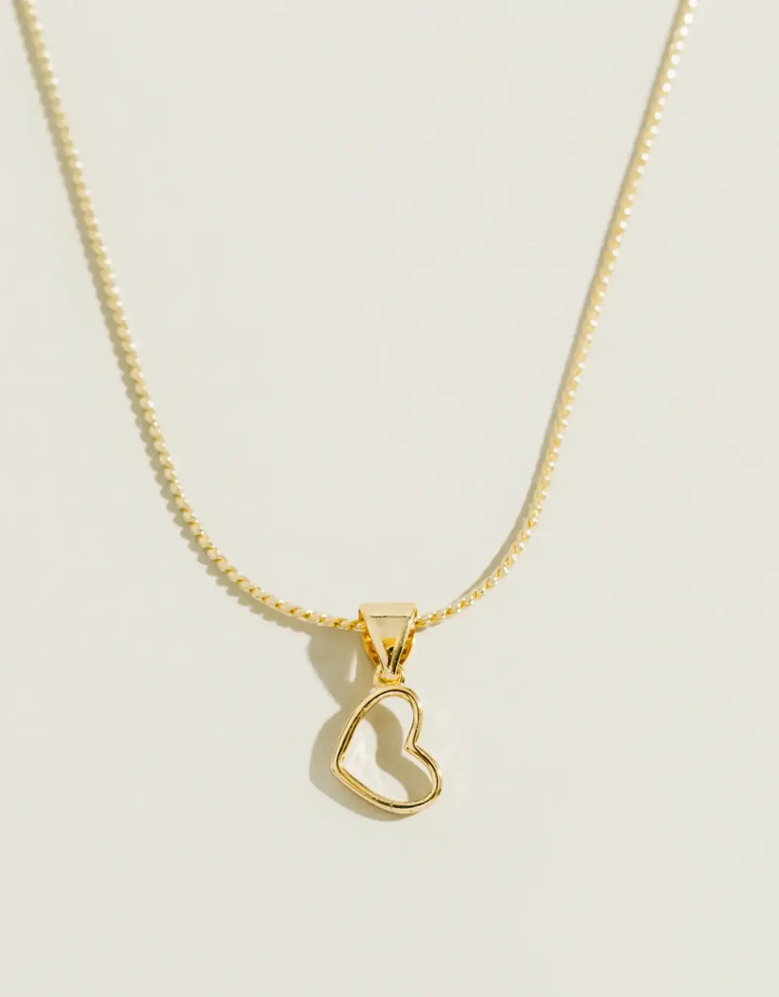 Serpentine Chain + Hollow Heart Charm