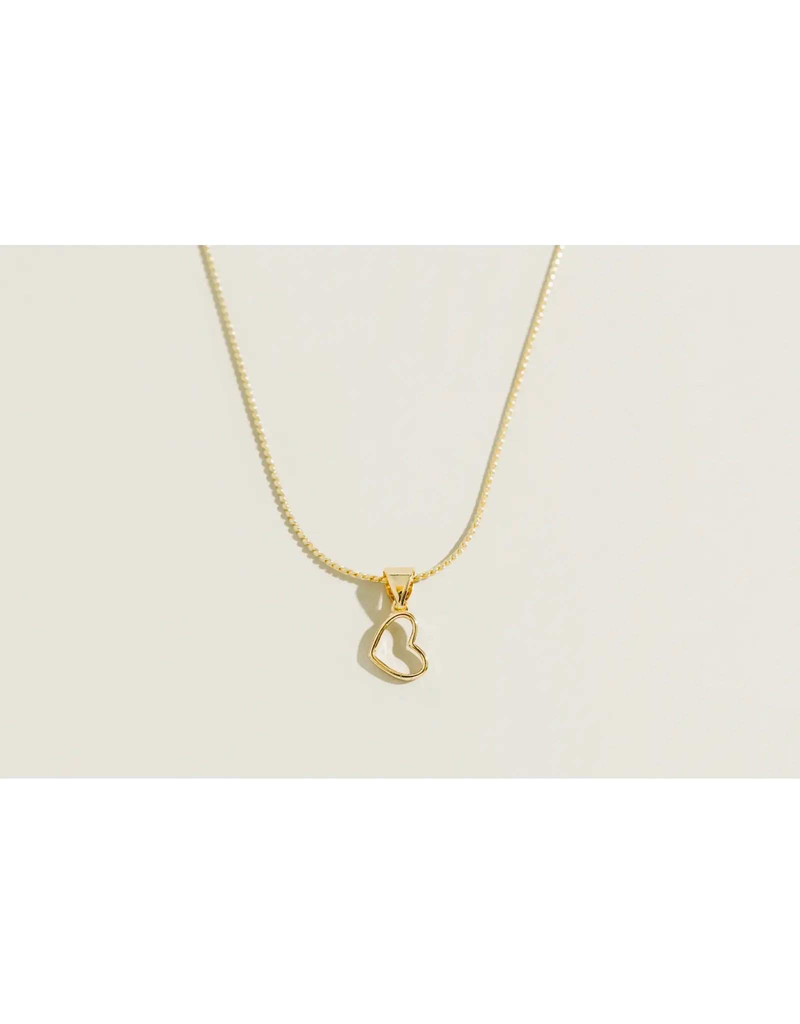 Serpentine Chain + Hollow Heart Charm