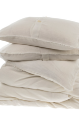 Lina Linen Queen Duvet Set, Ivory