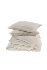 Lina Linen Queen Duvet Set, Ivory