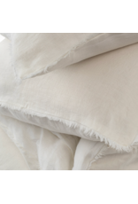 Lina Linen Queen Duvet Set, Ivory