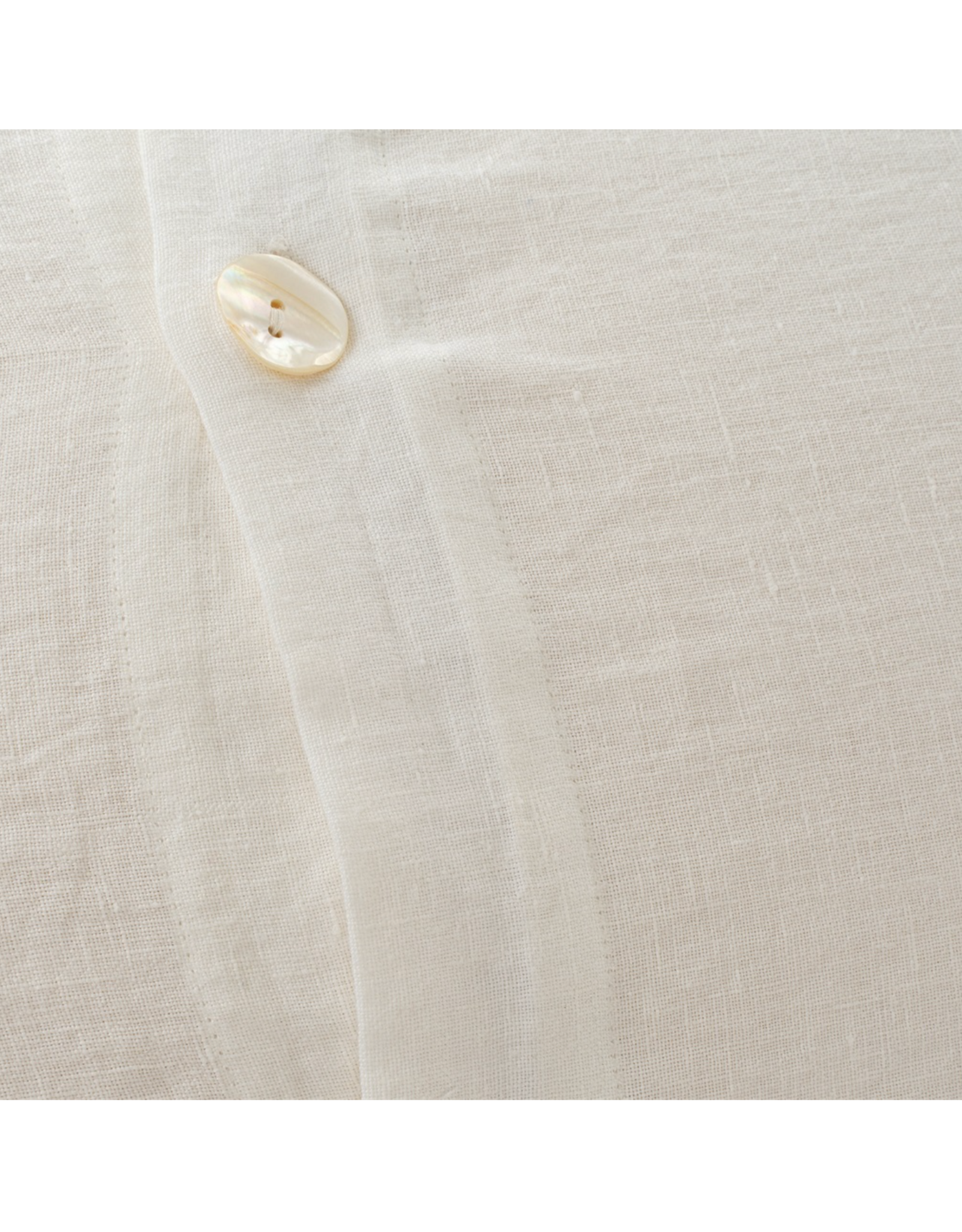 Lina Linen Queen Duvet Set, Ivory