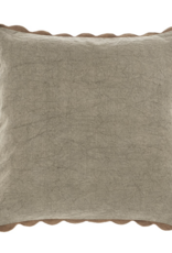 20x20 Scalloped Edge Pillow, Fog