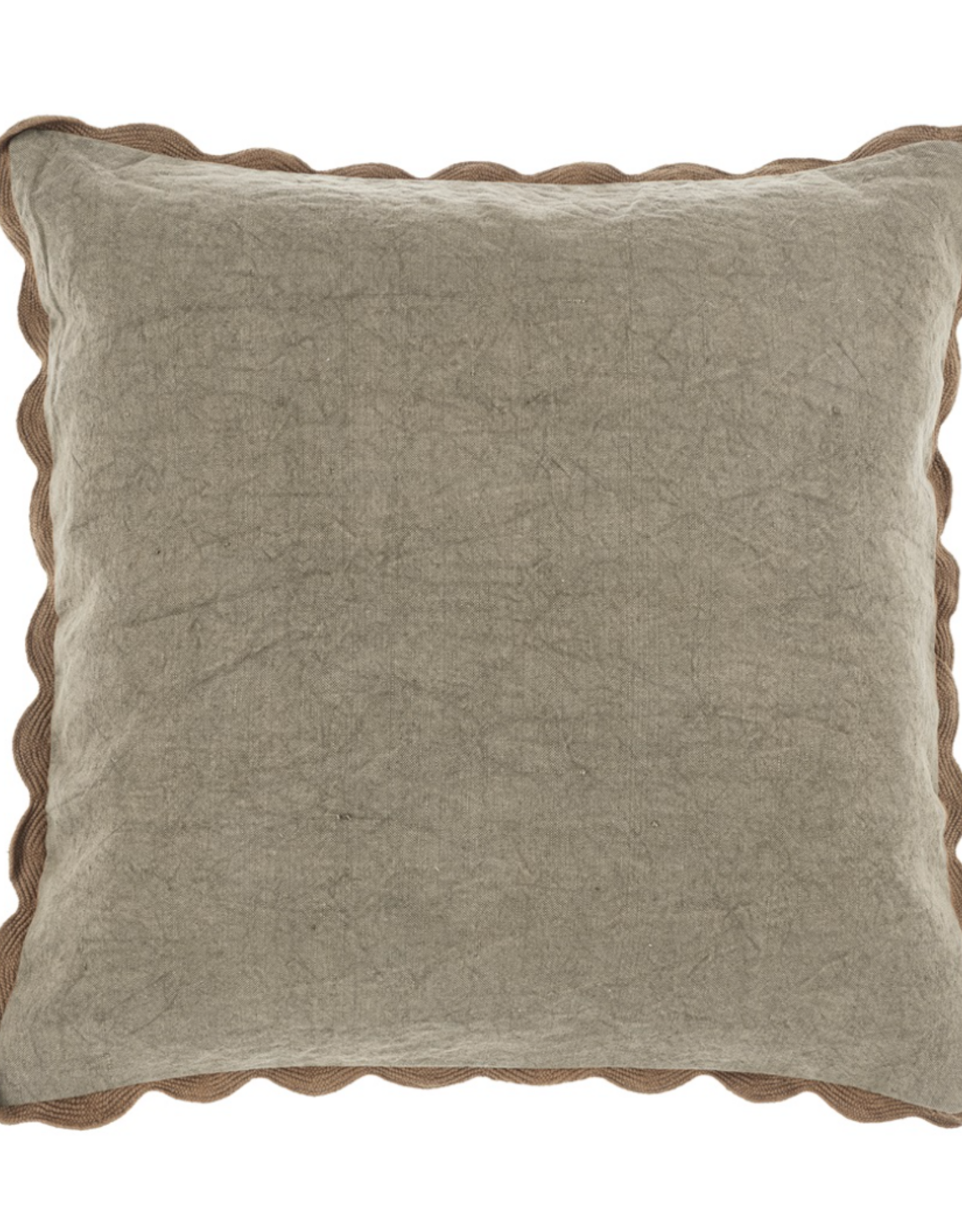 Scalloped Edge Pillow - Fog, 20x20