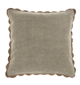 20x20 Scalloped Edge Pillow, Fog
