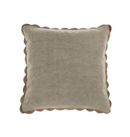 Scalloped Edge Pillow - Fog, 20x20