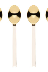 Dessert Spoons Set of 4 - Ivory/Gold
