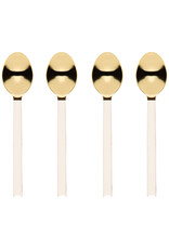 Dessert Spoons Set of 4 - Ivory/Gold