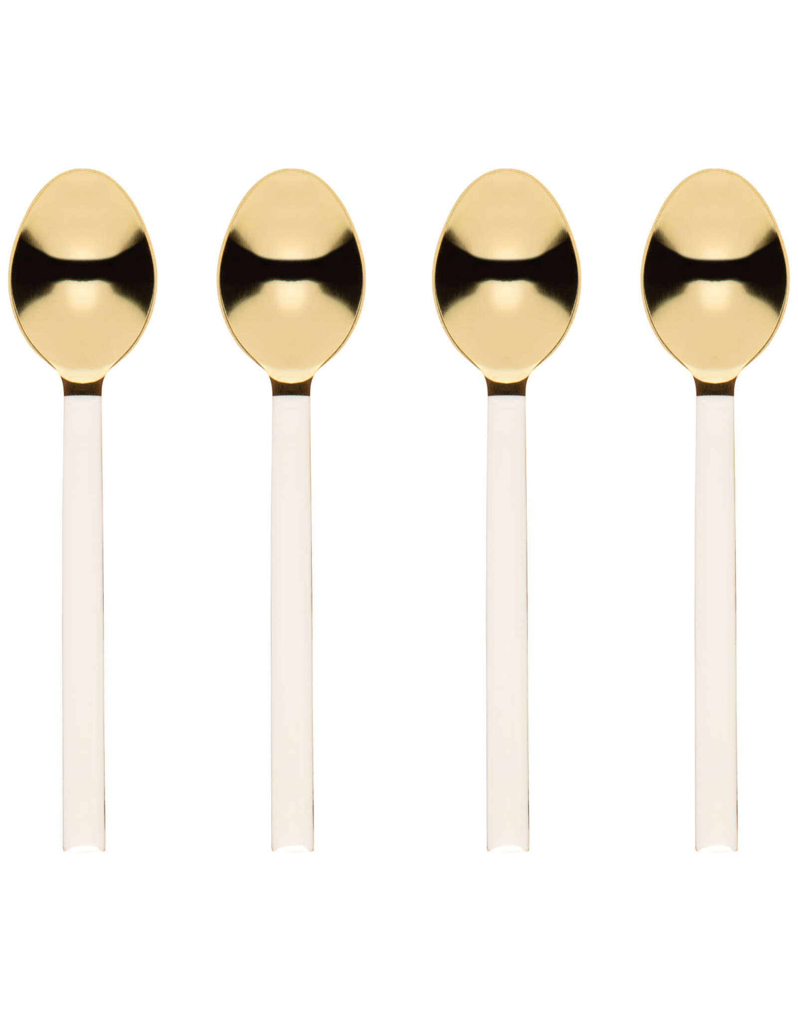 Dessert Spoons Set of 4 - Ivory/Gold
