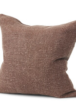 Jack Brown Linen Square Decorative Pillow Cover
