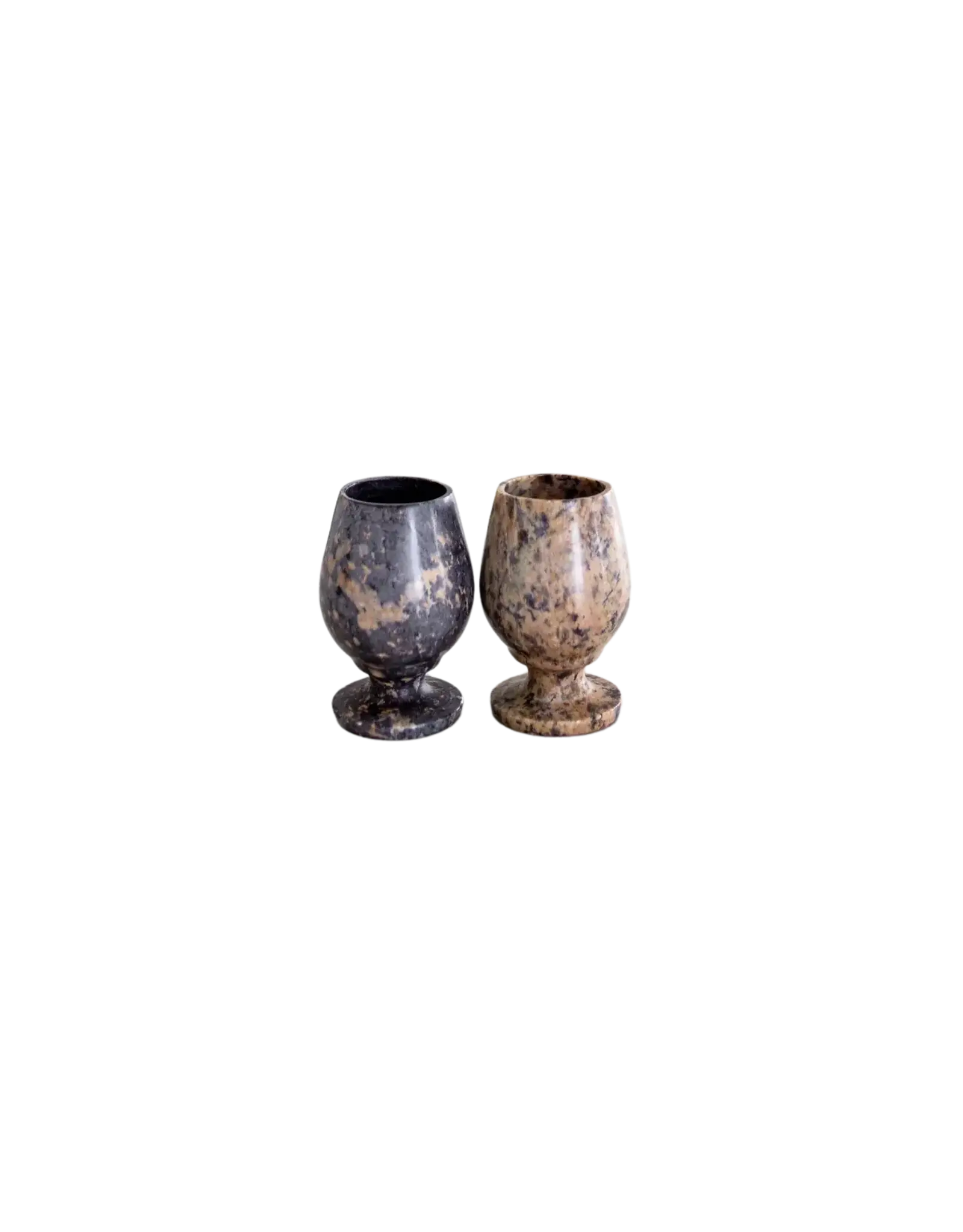 Brown Soapstone Shot Glasses Set of 6