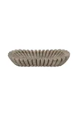 Brown Marble Ruffled Oval Bowl