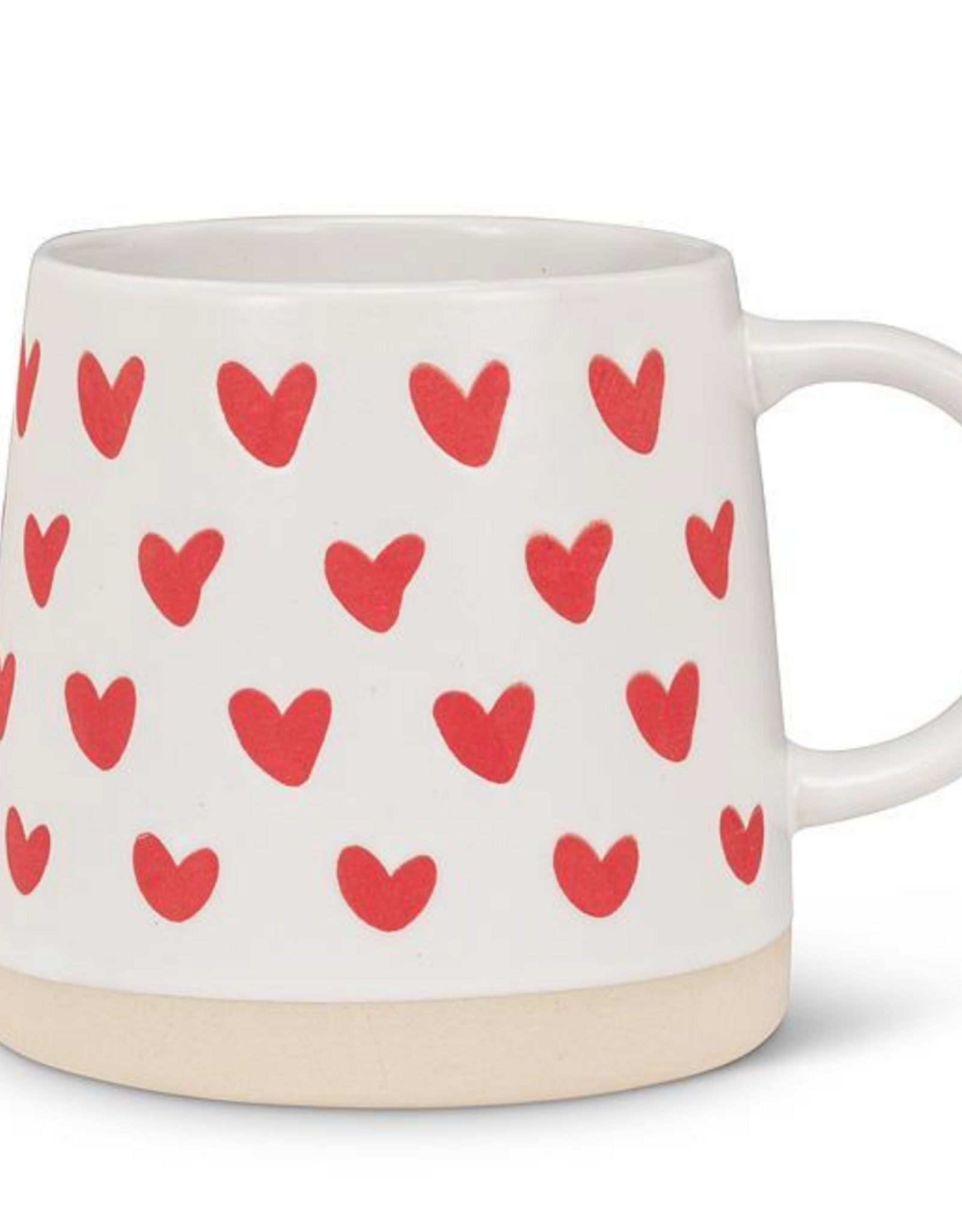 Wide Base Mug with Hearts