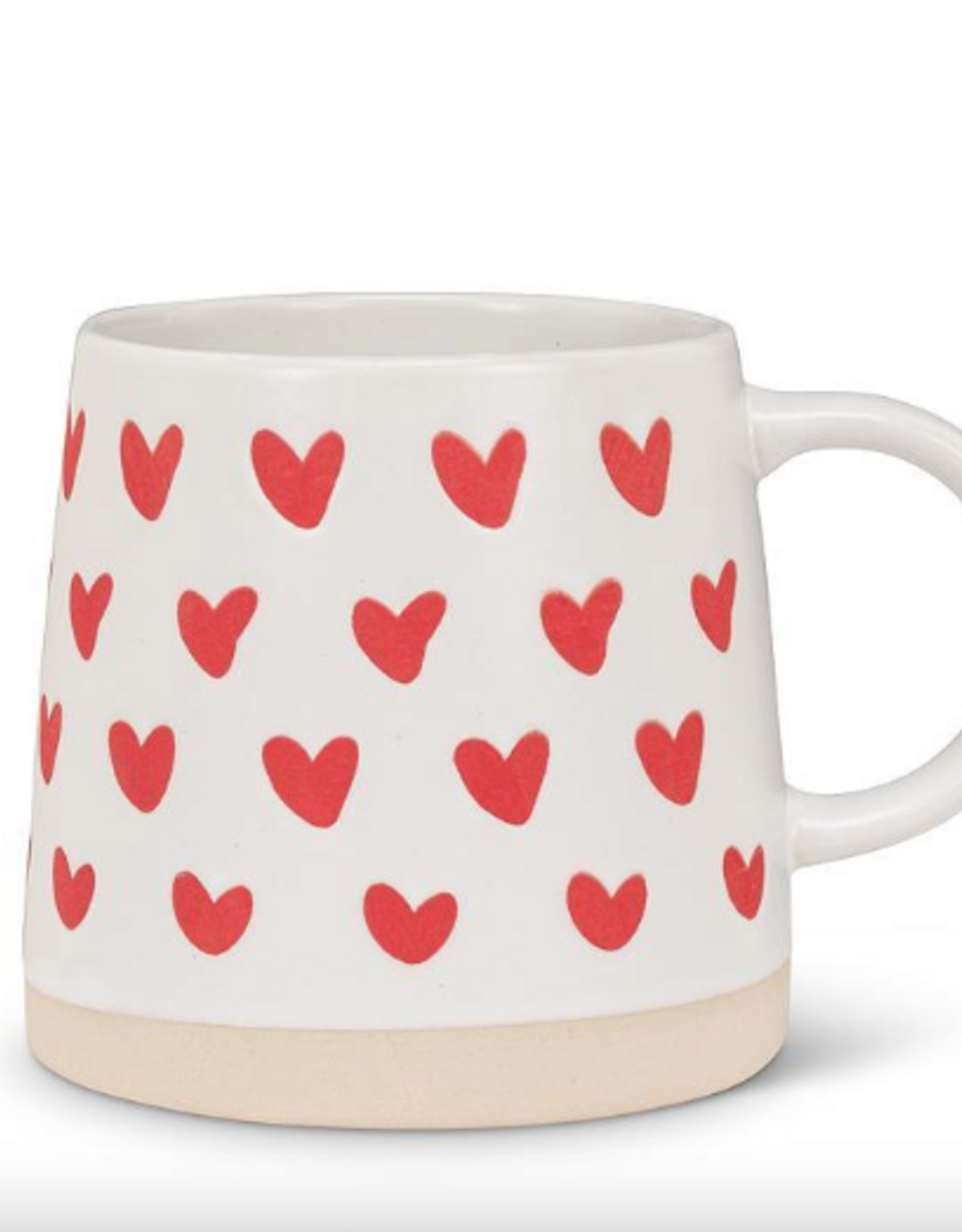 Wide Base Mug with Hearts
