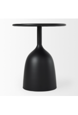 Talulla Matte Black Metal Accent Table