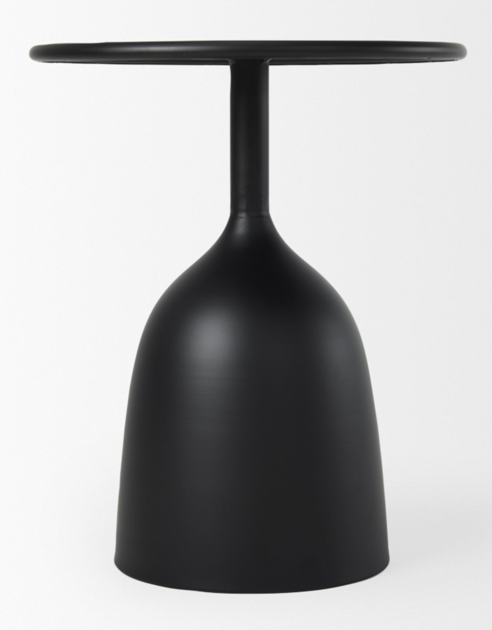 Talulla Matte Black Metal Accent Table