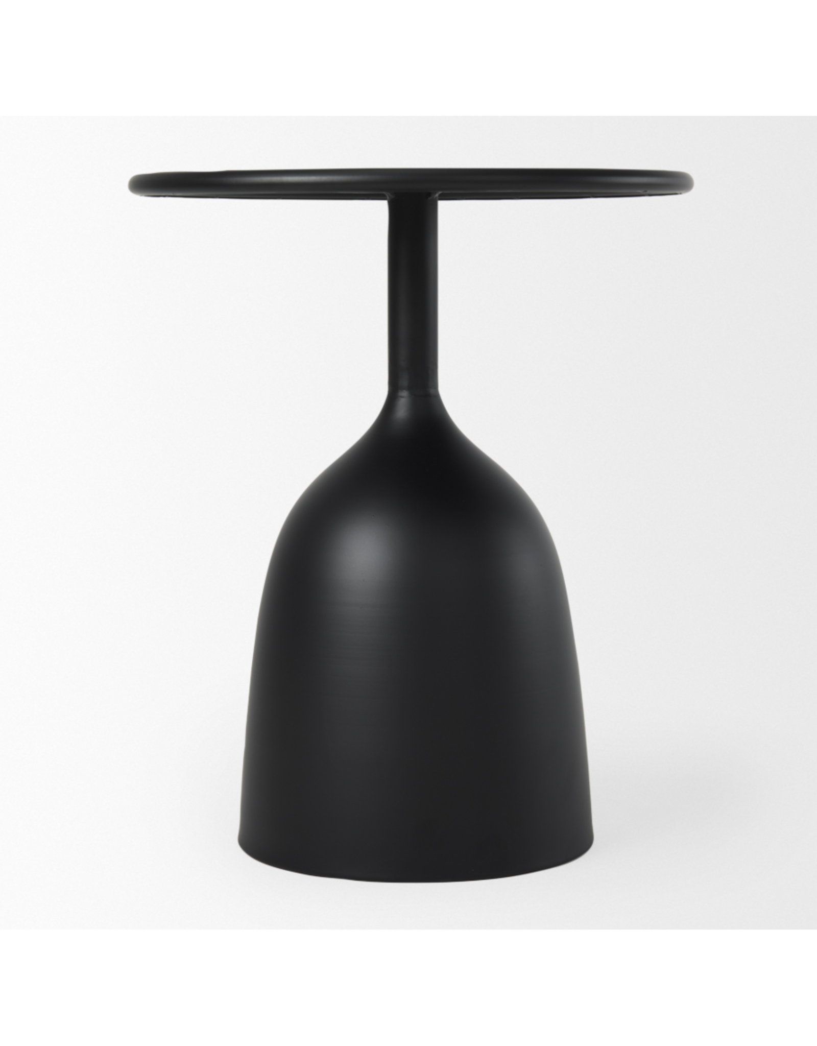 Talulla Matte Black Metal Accent Table