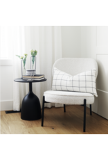 Talulla Matte Black Metal Accent Table