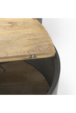 Eclipse Gunmetal Gray & Wood Top Nested Coffee Table