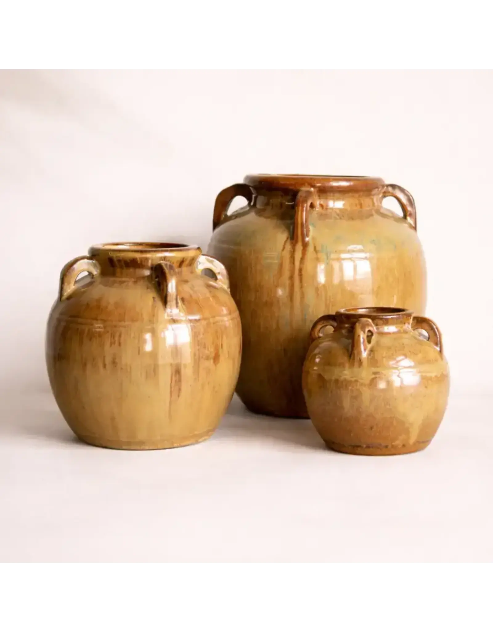 Chevalier Glazed Vase With Handles, Small