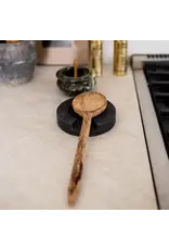 Charcoal Marble Round Spoon Rest