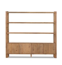 Orwin Wide Bookshelf, Worn Oak