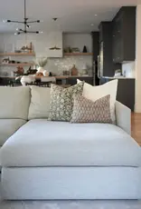 Sienna Dark Olive Floral Handblock Pillow 22x22