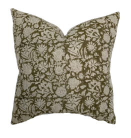 Sienna Handblock Pillow, 22x22