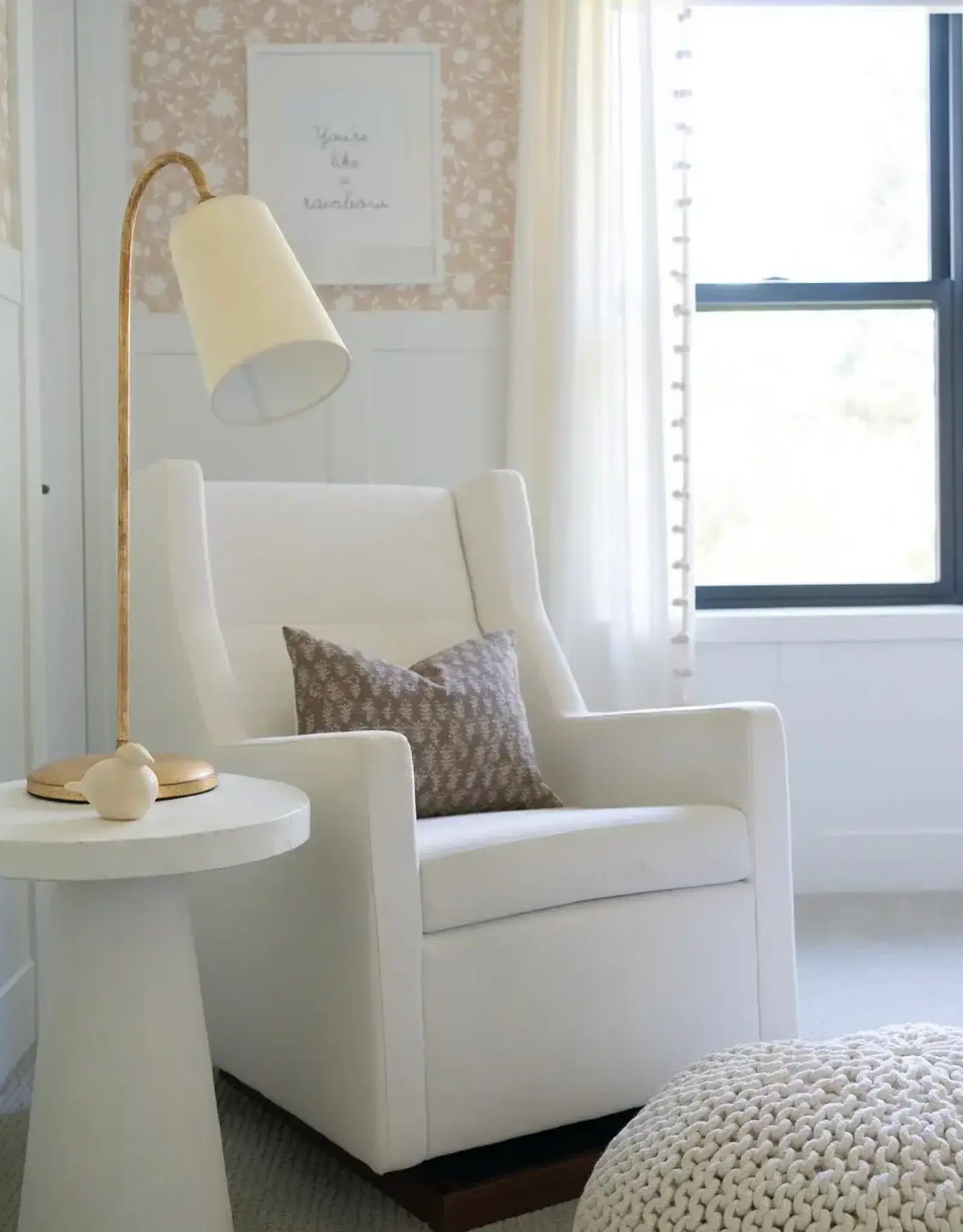 Andie Warm Brown Floral Handblock Pillow Cover