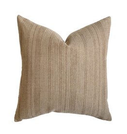 Clyde Brown Woven Stripe Pillow 14x20