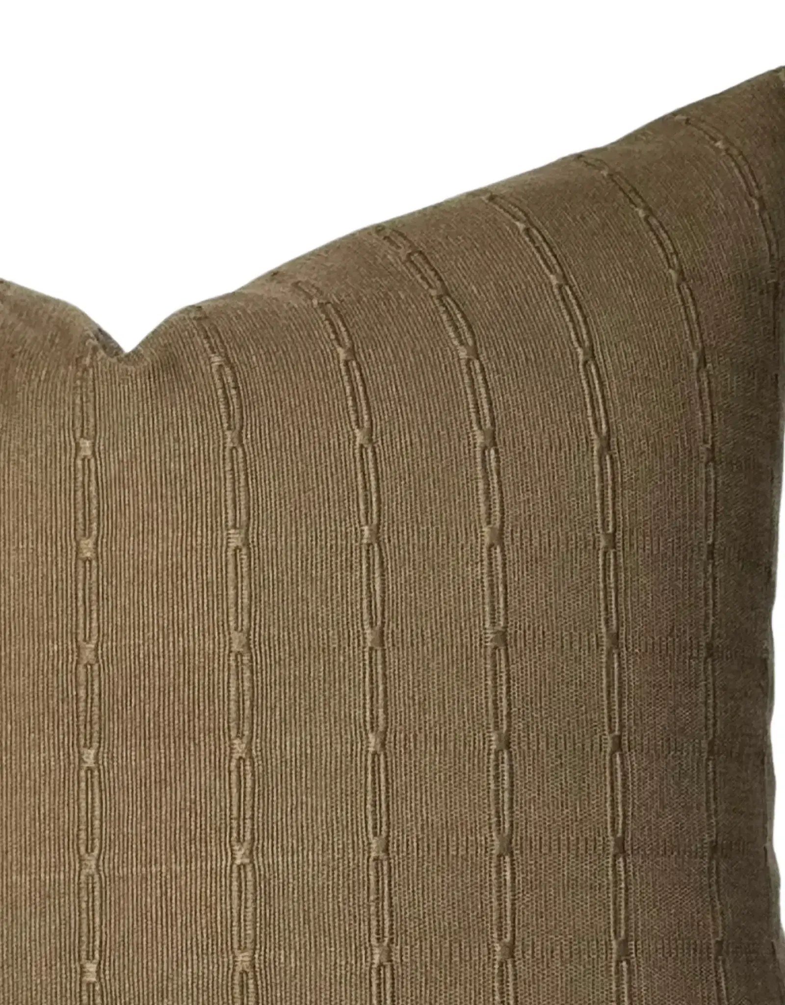 Graham Cedar Brown Woven Stripe Pillow, 24x24