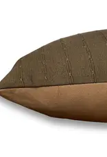 Graham Cedar Brown Woven Stripe Pillow, 24x24