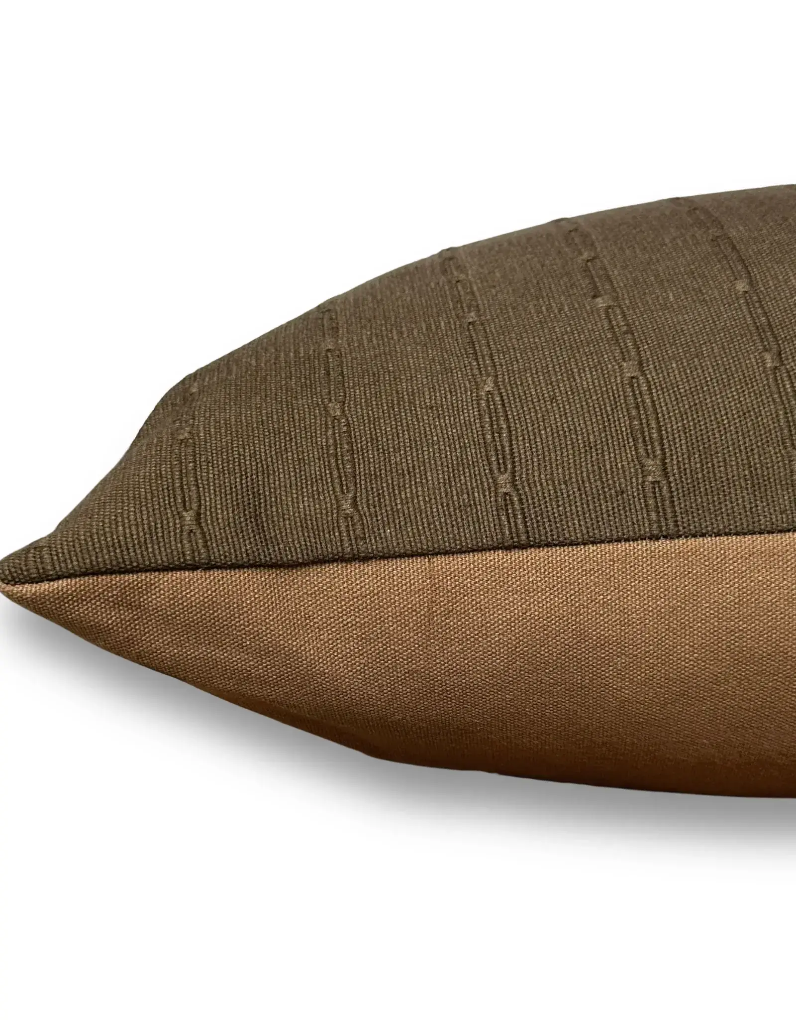 Graham Cedar Brown Woven Stripe Pillow, 24x24