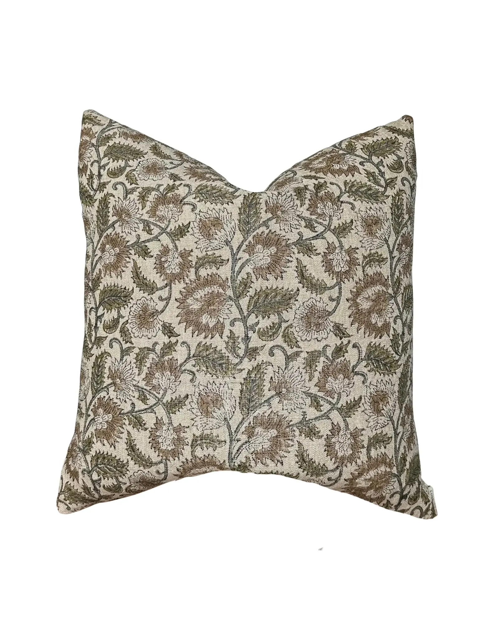 Ethel Handblock Pillow, 22x22