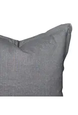 Ethan Linen Pillow - Charcoal, 22x22