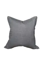 Ethan Linen Pillow - Charcoal, 22x22