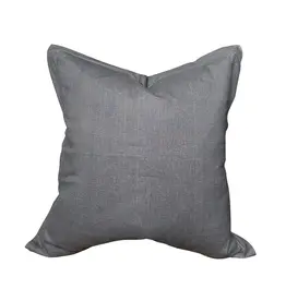 Ethan Linen Pillow - Charcoal, 22x22