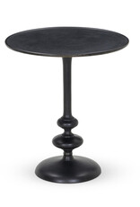 Marlow Matchstick Pedestal Table in Black Antique